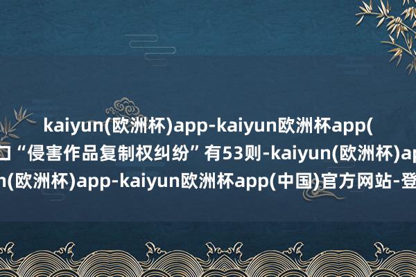 kaiyun(欧洲杯)app-kaiyun欧洲杯app(中国)官方网站-登录入口“侵害作品复制权纠纷”有53则-kaiyun(欧洲杯)app-kaiyun欧洲杯app(中国)官方网站-登录入口