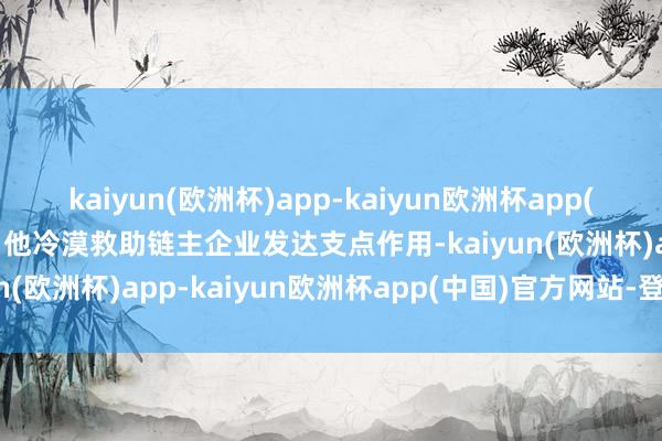 kaiyun(欧洲杯)app-kaiyun欧洲杯app(中国)官方网站-登录入口他冷漠救助链主企业发达支点作用-kaiyun(欧洲杯)app-kaiyun欧洲杯app(中国)官方网站-登录入口