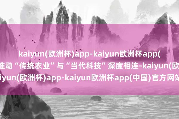 kaiyun(欧洲杯)app-kaiyun欧洲杯app(中国)官方网站-登录入口推动“传统农业”与“当代科技”深度相连-kaiyun(欧洲杯)app-kaiyun欧洲杯app(中国)官方网站-登录入口