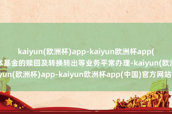 kaiyun(欧洲杯)app-kaiyun欧洲杯app(中国)官方网站-登录入口本基金的赎回及转换转出等业务平常办理-kaiyun(欧洲杯)app-kaiyun欧洲杯app(中国)官方网站-登录入口